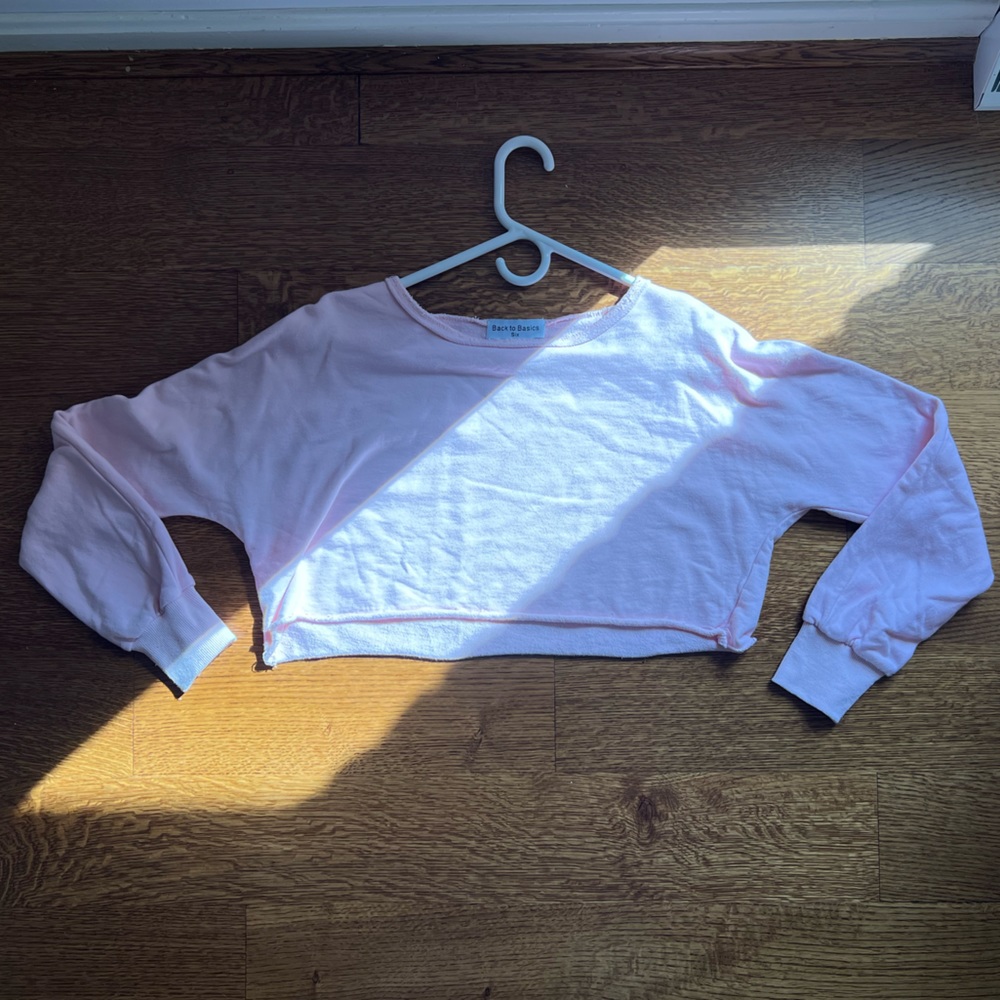 Pink cropped sweatshirt